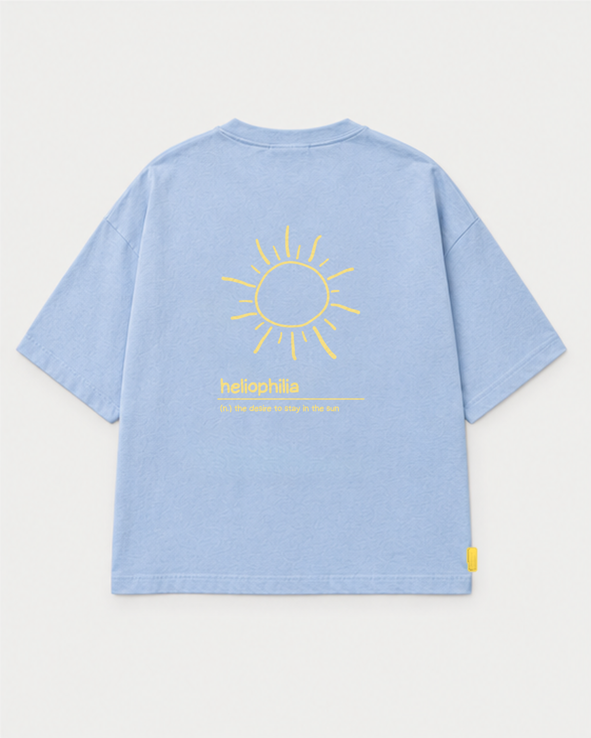Heliophilia Oversized T-Shirt in Pastellblau – Zeitgeist Studios