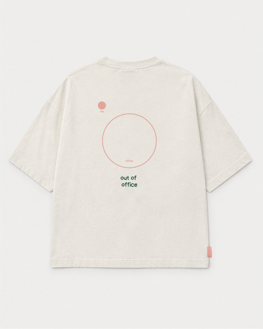Out of Office Oversized T-Shirt in Creme – Zeitgeist Studios